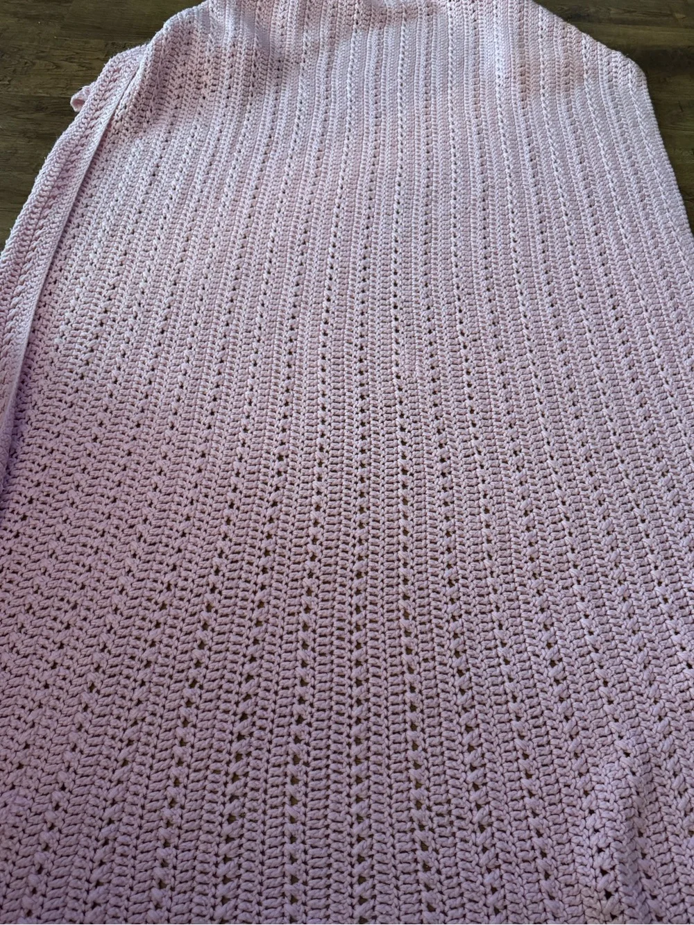 Pink afghan EUC - 70 x 50